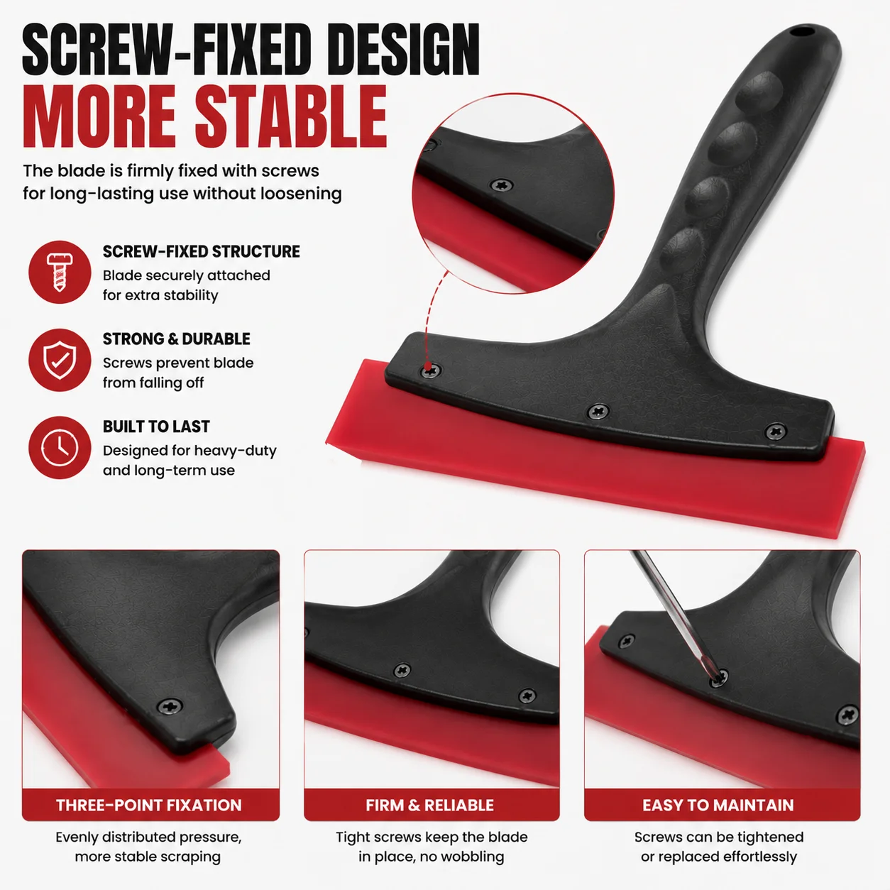 Silicone Car Window Squeegee Water Removing Tool Windshield Cleaner Soft Blade Auto Detailing Glass Cleaning Scraper