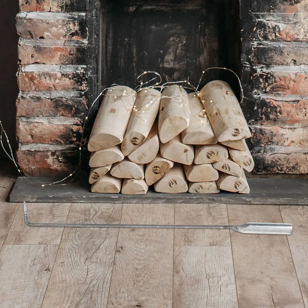 

Усиленные длинные стальные щипцы для костра, для уличных дровяных печей, патио, кемпинга, портативный крюк для угля