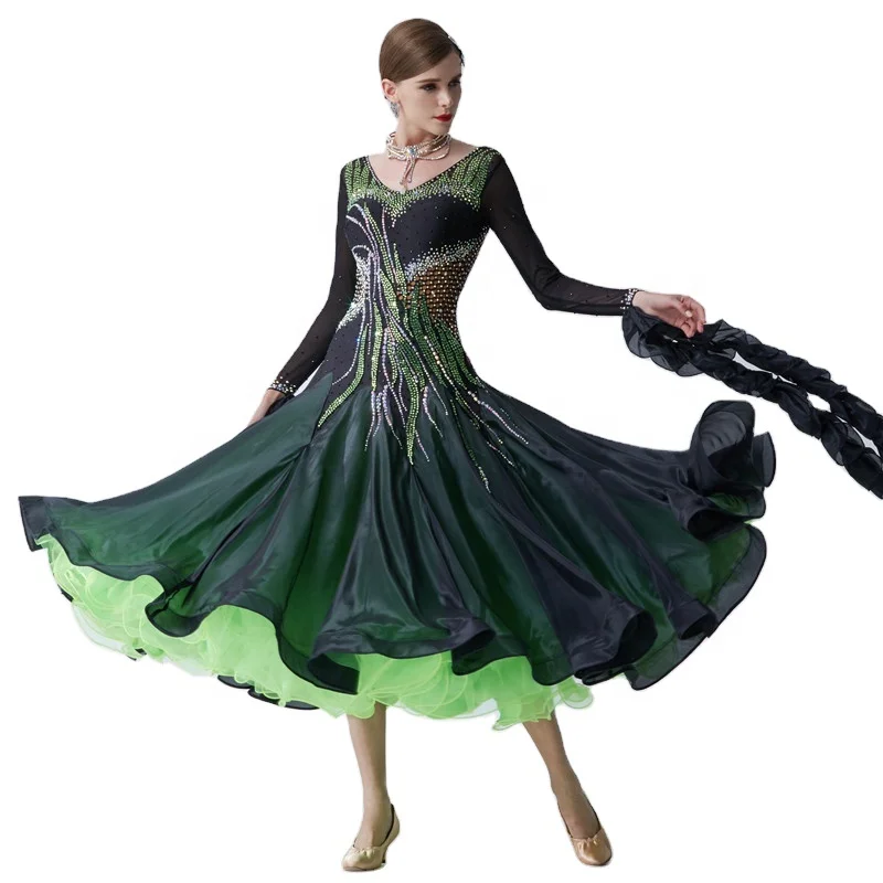 

B-19167 Yundance dance new national standard modern dance dress, competition ballroom party dress waltz for female