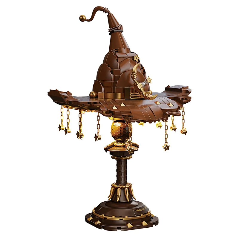 Magische Hoed Lamp Bouwspeelgoed Fantasie MOC Bricks Model Creatieve Blokken Speelgoed voor Kinderen Volwassenen Cadeaus Kamerdecoratie Met Licht 698 st.
