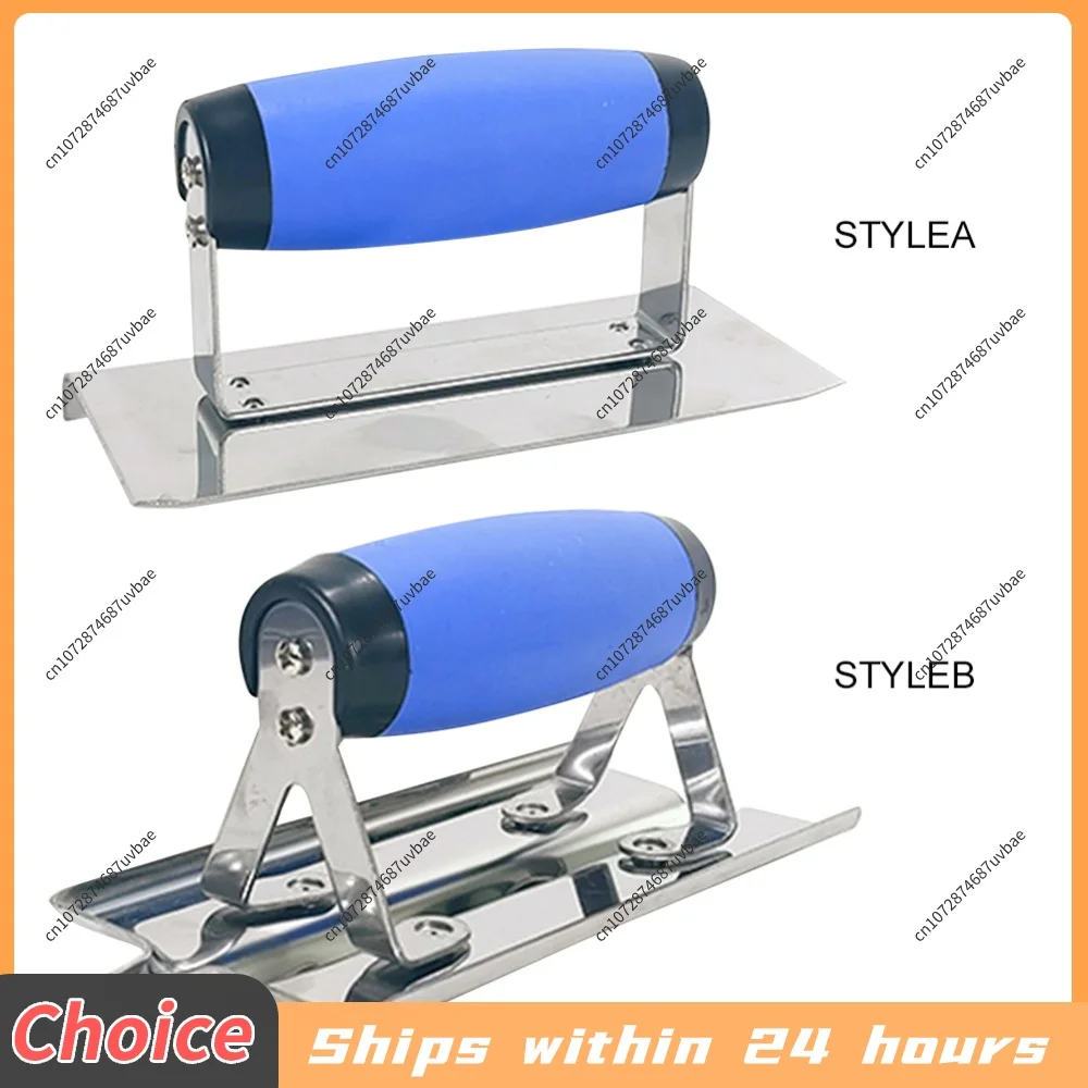 Concrete Hand Edger Or Groover Stainless Steel Concrete Tools with Soft Grip Plaster Cement Stucco Masonry Construction Tool