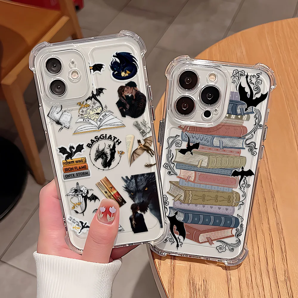 Dragon F-Fourth Wings Phone Case For iPhone 16e 16 15 14 13 12 11 Mini Pro  Max X XR XSMax 7 8 Plus Anti Fall Transparent Cover - AliExpress 202192403