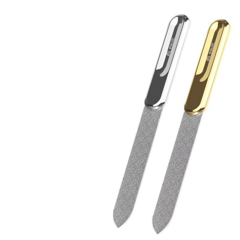 1-Piece‌ BaiYi Stainless Steel Nail File Professional Double-Sided Nail Files - Perfect for Home & Salon Manicure & Pedicure!