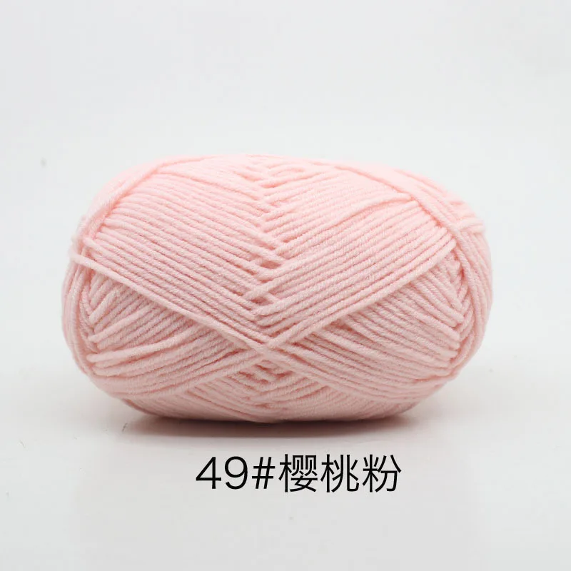 40-50 g/set 4ply Melk Katoen (80%) Breigaren Handwerken Geverfd Lanas Voor Gehaakte Ambachtelijke Trui Hoed Poppen tegen Lage Prijs
