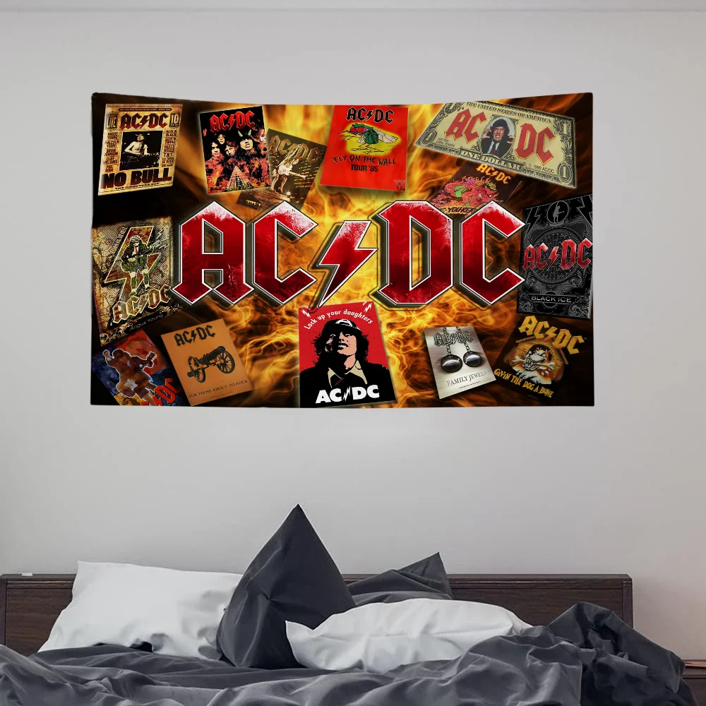 AC-DC Band Flag to Hang Alternating Current/Direct Current Home Garden Tapestry Rock Custom Fall Decor Personalized Items Flags