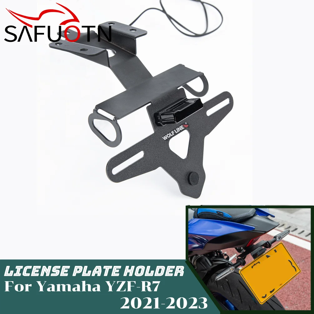 

YZF R7 YZFR7 Rear License Plate Holder Bracket for Yamaha YZF-R7 R 7 2021 2022 2023 Motorcycle Tail Tidy Eliminator