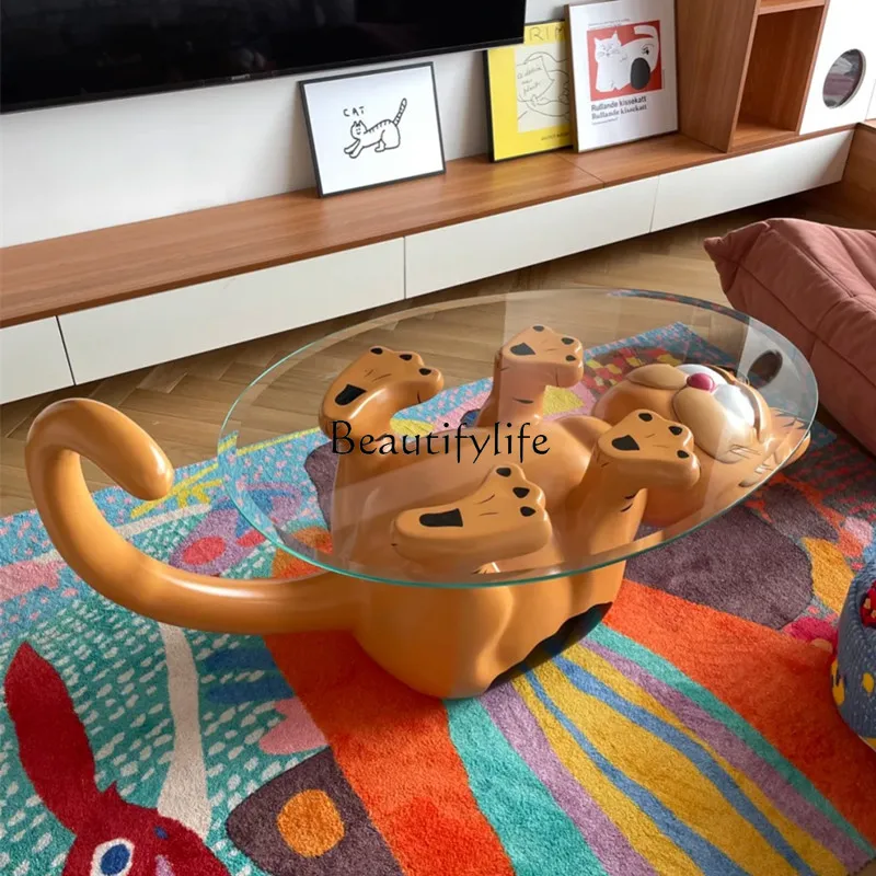 Art Cartoon Shape Tea Table Personality Color Shaped Tea Table