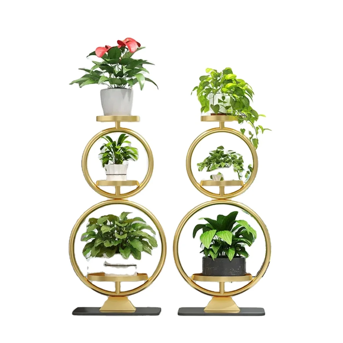 

2024 New Multi-Layer Floor Flower Rack Simple Design for Living Room Balcony Office or Garden With Plant Pots