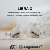 KZ X Angelears Libra X Wired Earphones Ultra Wide Frequency Dynamic IEMs HiFi Stereo Bass Music Sport Headphones Gaming Headset