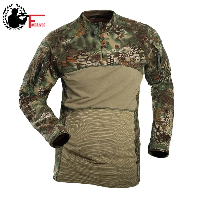 Military Tactical Clothing Camouflage Tops Men Army Long Sleeve Shirt Soldiers Combat Airsoft Uniform Camo Multicam Shirt Male