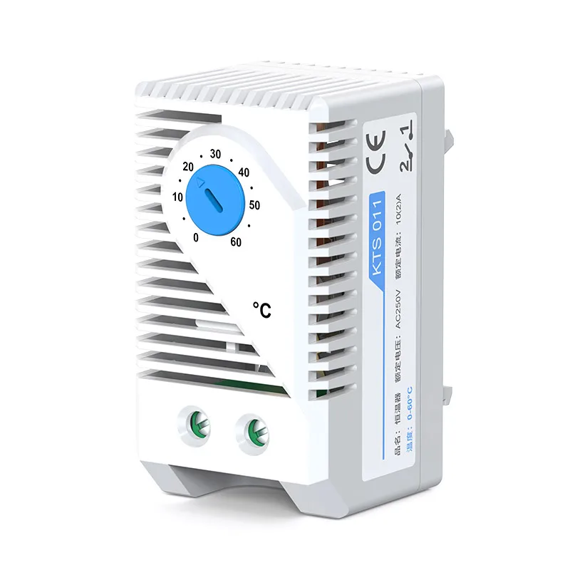 Temperature Controller KTO011 Mechanical Switch KTS011 NO NC 0-60℃ Cabinet Thermostat and Humidity Control AC 250V 10A