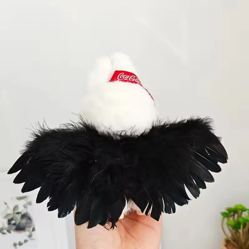 Labubu 옷 15-17cm 인형 검정 흰색 천사 깃털 날개 Diy 미니 인형 의류 귀여운 날개 복장 액세서리 소녀 선물