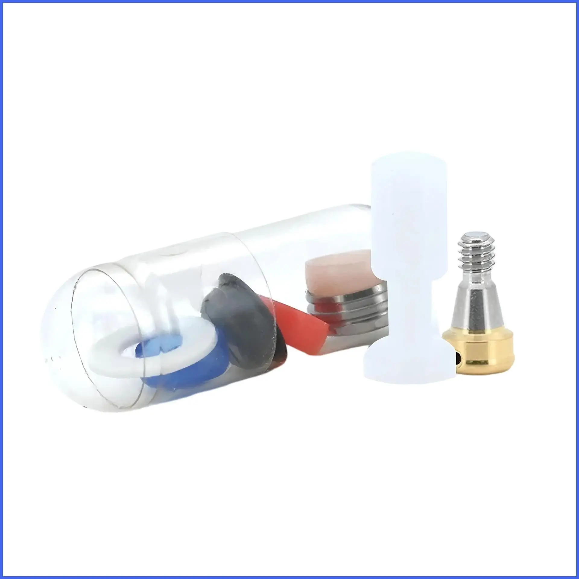 Dental Locator Abutment Implant Kit Titanium Denture Retention Caps Silicone Male Processing Insert Set Tool Package