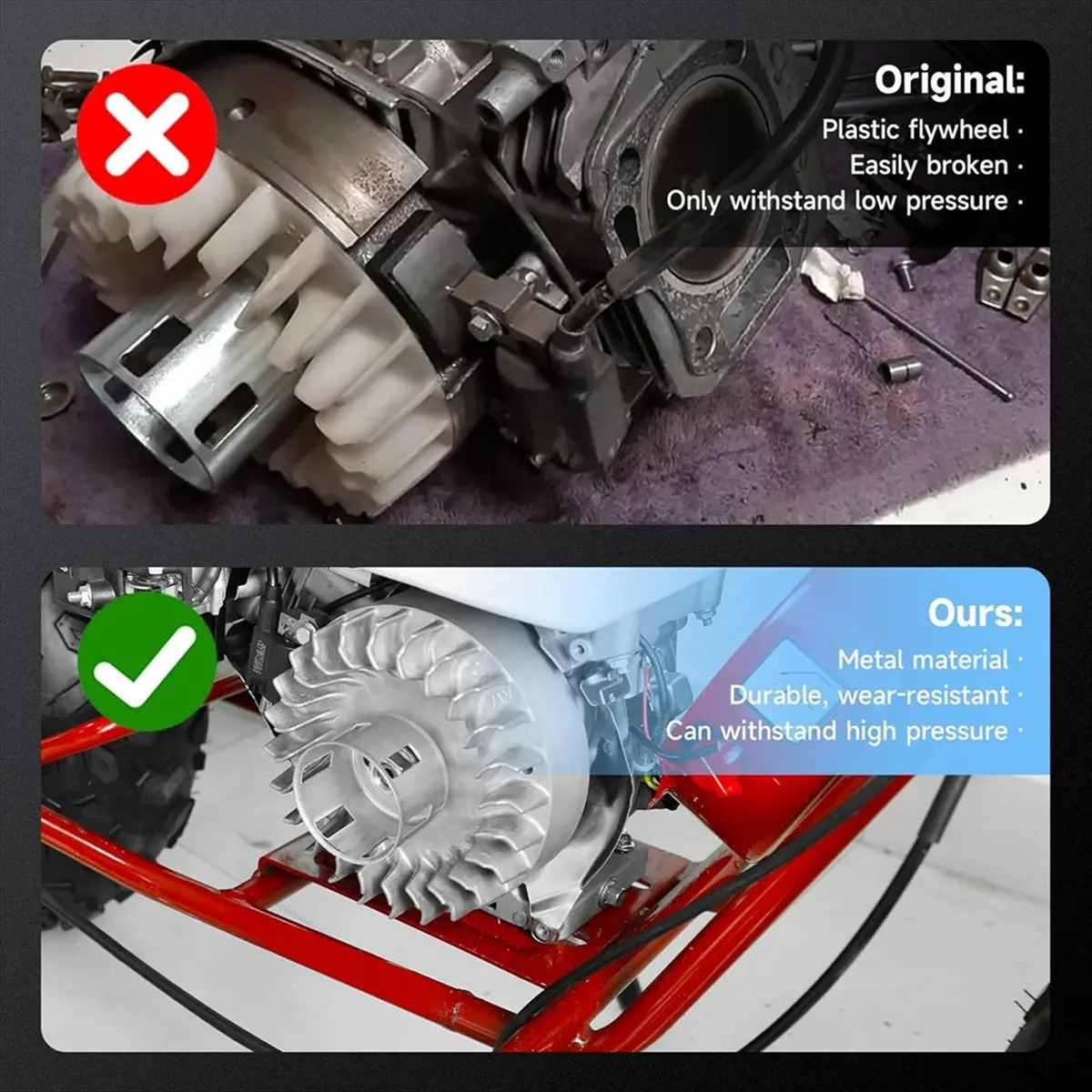 دولاب الموازنة الألومنيوم 10krpm لـ 212 محرك غير هيمي Ghost 212cc 224cc 69730 69736 Tilly CT200U BT200X #5