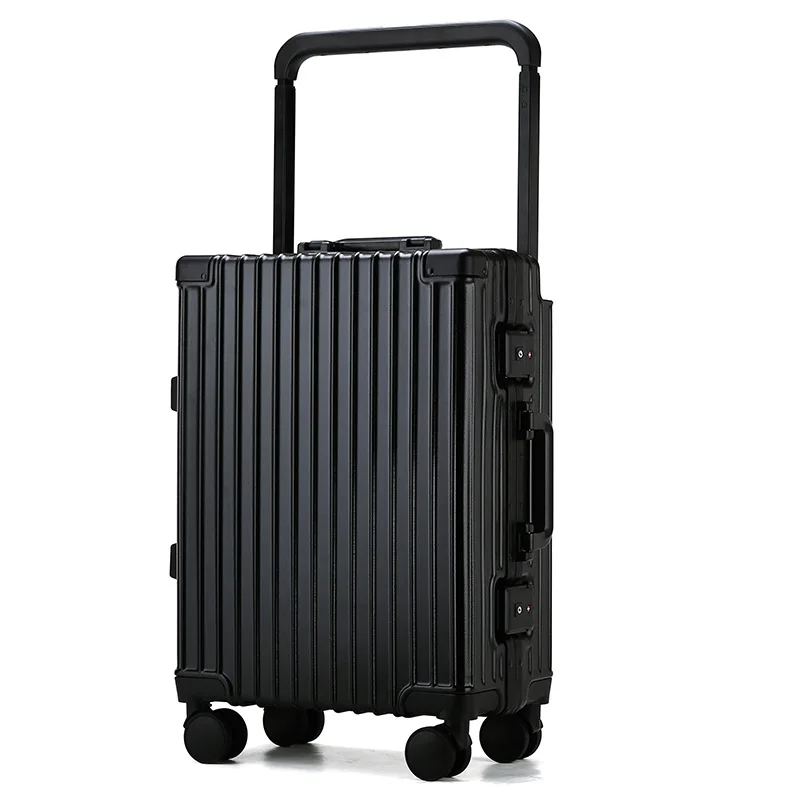 Luggage Fashion Wide Trolley Suitcase Boarding Bag Make-up Trolley Case Suitcase Wheel Medium Million Mute Password Suitcase