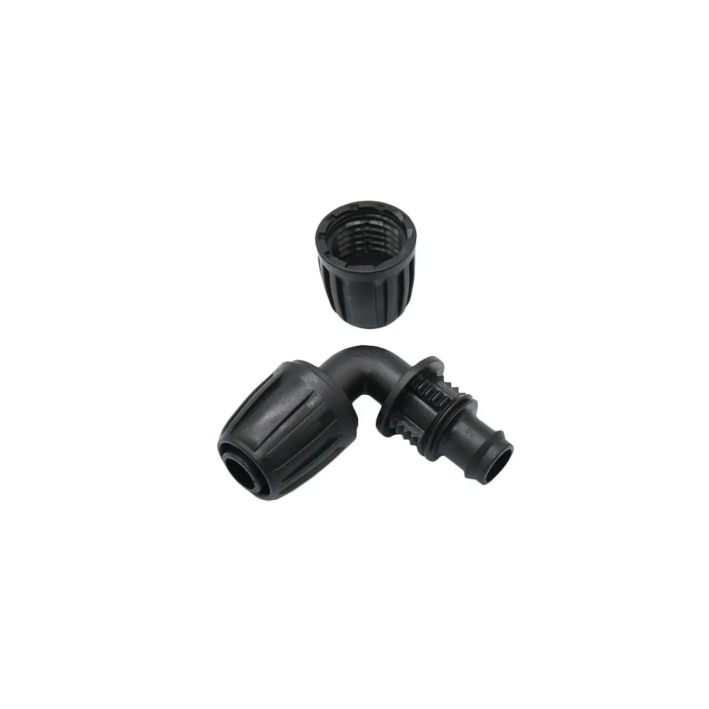 20mm 4mm 8mm PE Pipe Barb Connector Tee Elbow End Plug Lock Nut Fittings 20mm to 16mm 4/7mm Reducing Hose Splitter Coupling