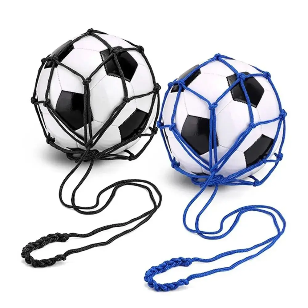 

Solid Mesh Soccer Ball Carry Bag Youth Football Self Trainer Kick Net Pocket Professional Outdoor Sport Nylon Net Basketball Bag