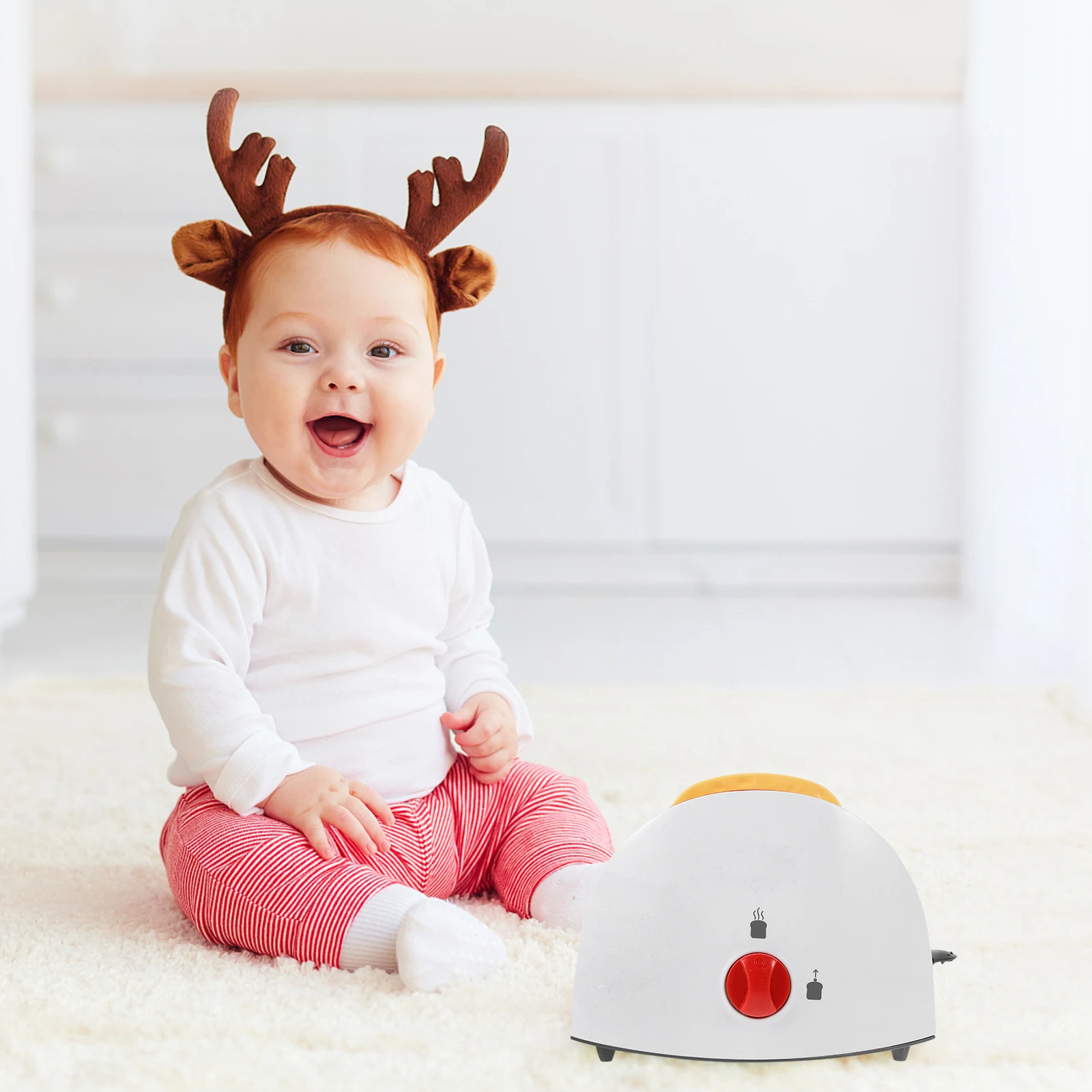 

Bread Maker Toy Simulated Kitchen Appliance Toys Plastic Compact Size Safe Play Educational Kids Perfect Gift