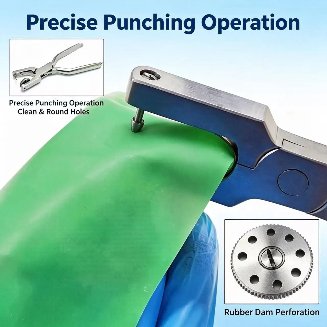 Dental Dam Perforator Hole Punch Pliers for Dentist Rubber Dam Perforator Rubber Orthodontic Dental Tools