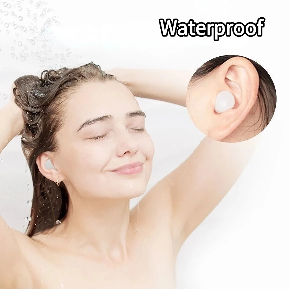 Molded Soft Silicone Earplugs Waterproof and Noise Reducing Earplugs Comfortable Painless Sleep Sound Insulation Ear Protection