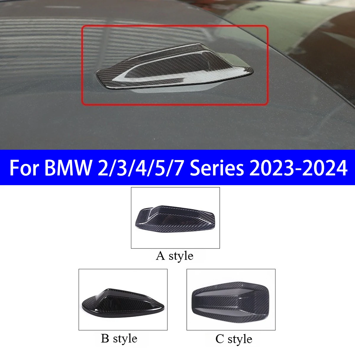 

Suitable for 2023-2024 BMW 2/3/4/5/7 Series Dry Carbon Fiber Modified Exterior Antenna Cover