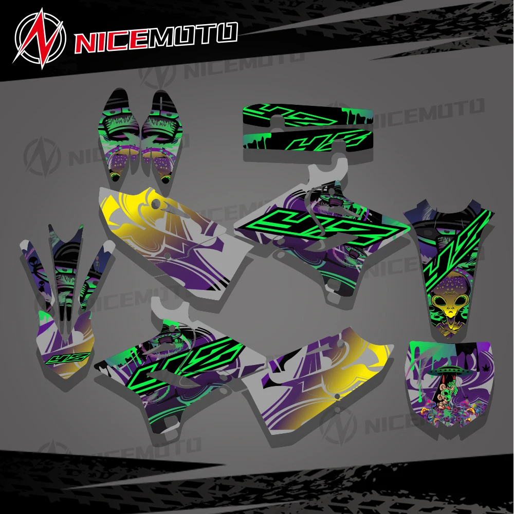 For YAMAHA 2015 - 2021 YZ125 YZ250 2016-2021 YZ250X Full Graphics Decal Stickers Kits Number Name Custom