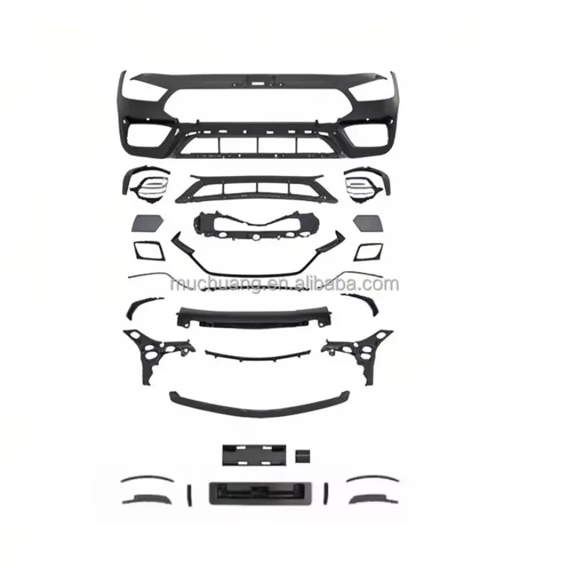 

ZAIQU 2016-2019 Ben/z GT BodyKit for C Class & CLS Fiberglass Front Rear Bumper Rear Fiffuser Tail Pipe Upgrade GT63S Mo