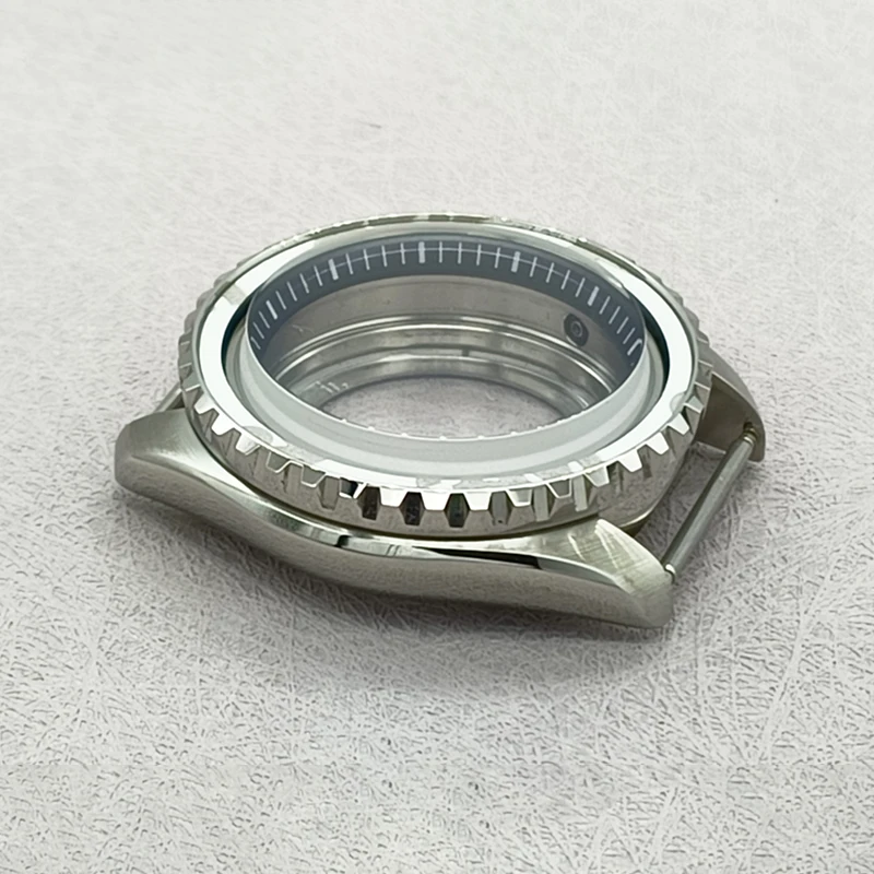 42 มม.NH35 กรณีโดมแก้วคริสตัลแซฟไฟร์เหมาะกับ NH35 NH36 NH38 4R การเคลื่อนไหวโปร่งใสปกหลัง SKX007 ผู้ชายนาฬิกากรณี