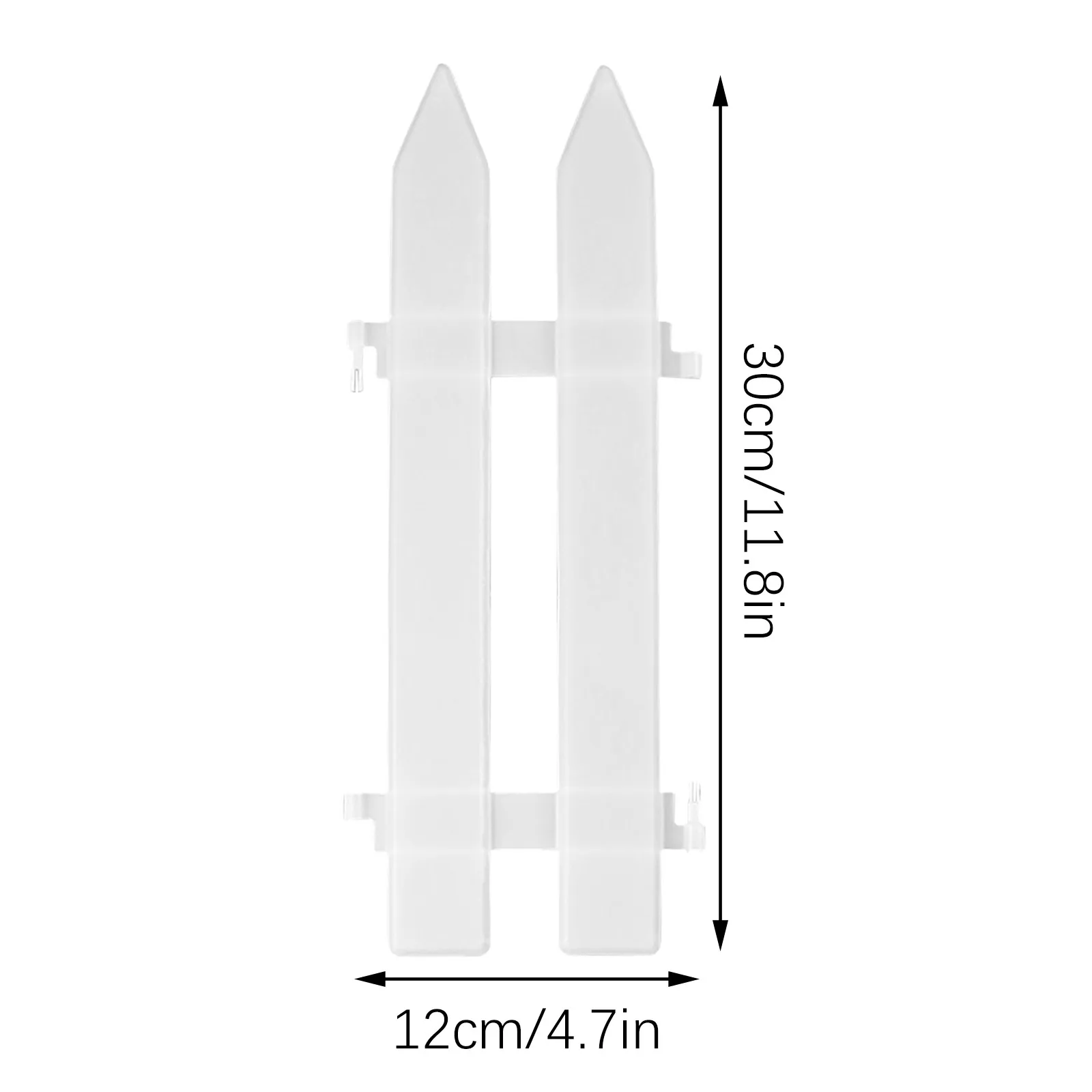 Christmas Tree Belt White Picket Fenceside Frame 4.6 X 12 Inch Mini Plastic Decorative Fence Home Garden Decor