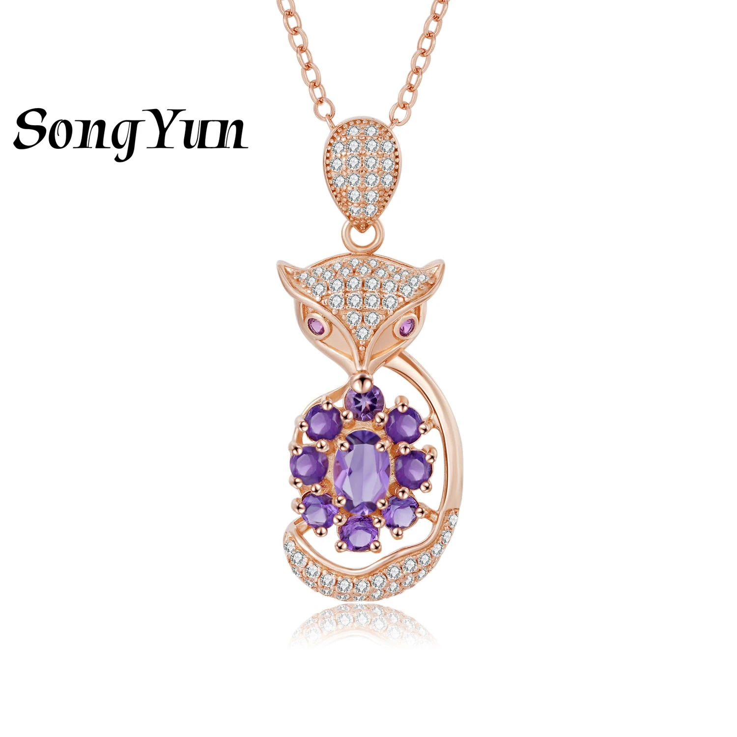 

SONGYUN Jewelry 925 Sterling Silver Necklace Pendant Chain HCD Gemstones Engagement Party Classic Style Women Necklaces Jewelry