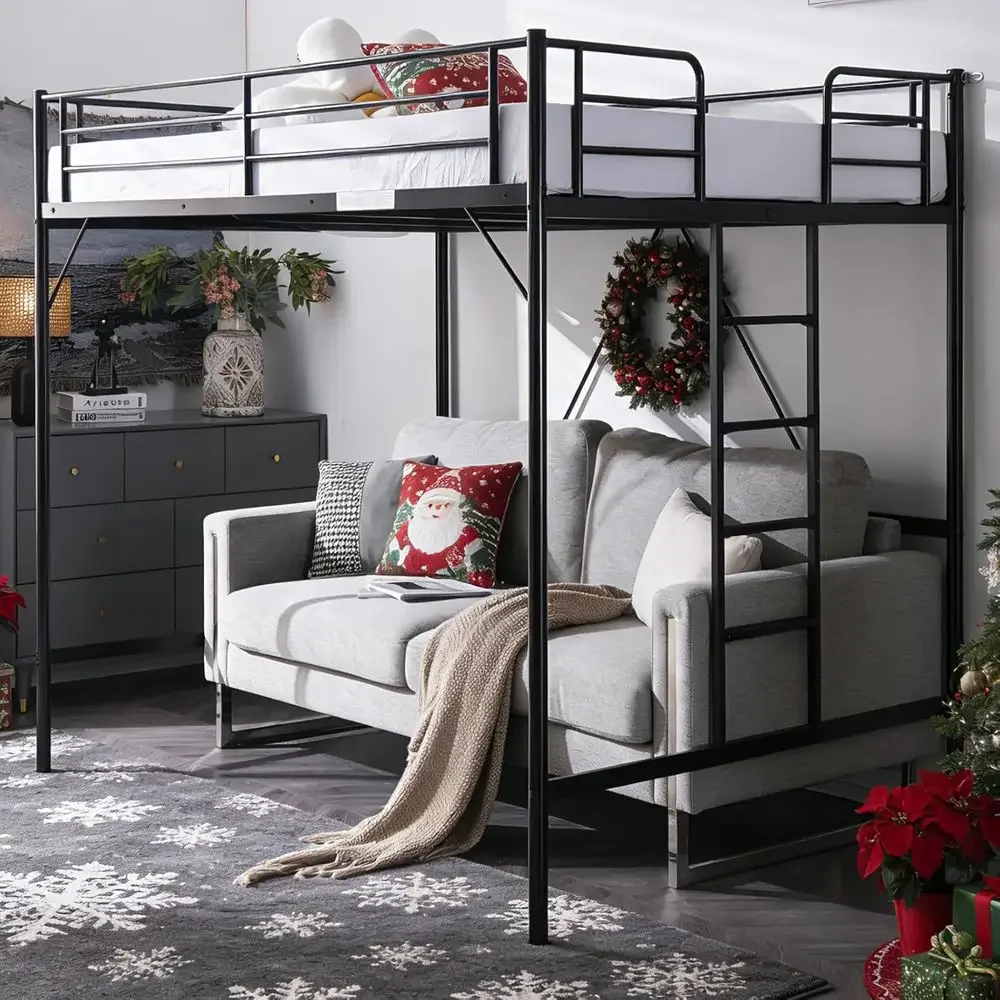 

Full Size Metal Bed Frame with Slat Support for Adults, Kids, and Teens - No Box Spring Needed, Black