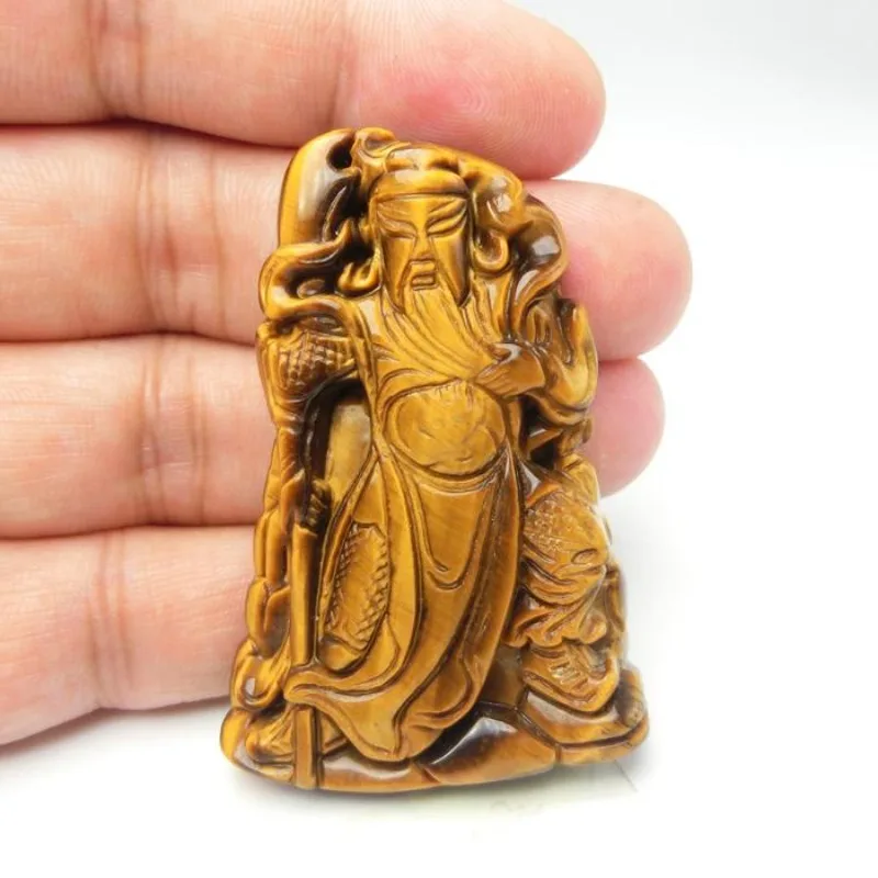 

Natural Tiger's Eye Stone Guan Gong Pendant Men's Domineering Fashion Exquisite
