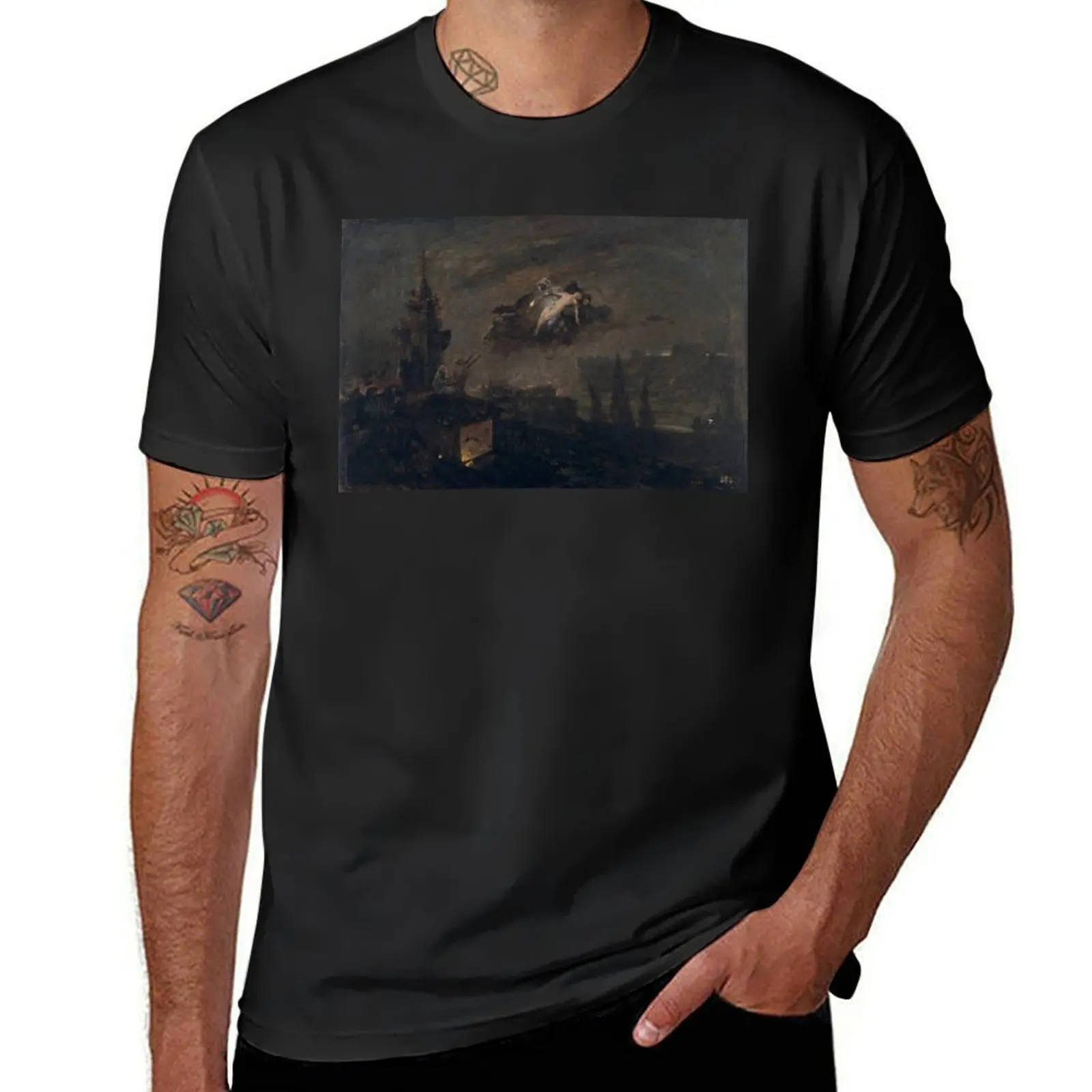 

The Witches of The Bell, by José Benlliure y Gil T-Shirt summer top boys whites korean fashion funny t shirts for men