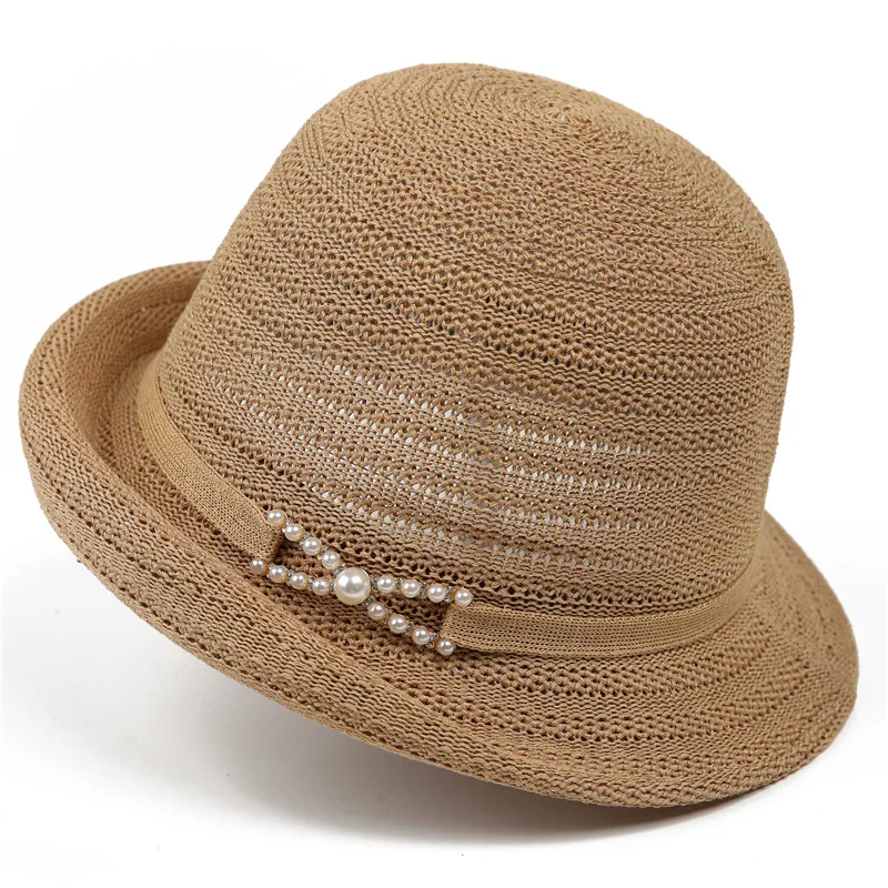 

Fashion British Flower Mother Top Hat Female Summer Sun-shade Sun Protection Hat Curling Sun Hat Outdoor Mesh Bucket Hat