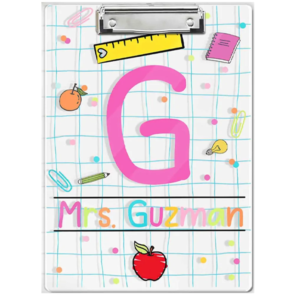 1 قطعة مجلد مخصص-شخصية PMMA شفافة الكتابة على الجدران نمط الليزر محفورة اسم ووظيفي مخصص هدايا فريدة يوميا