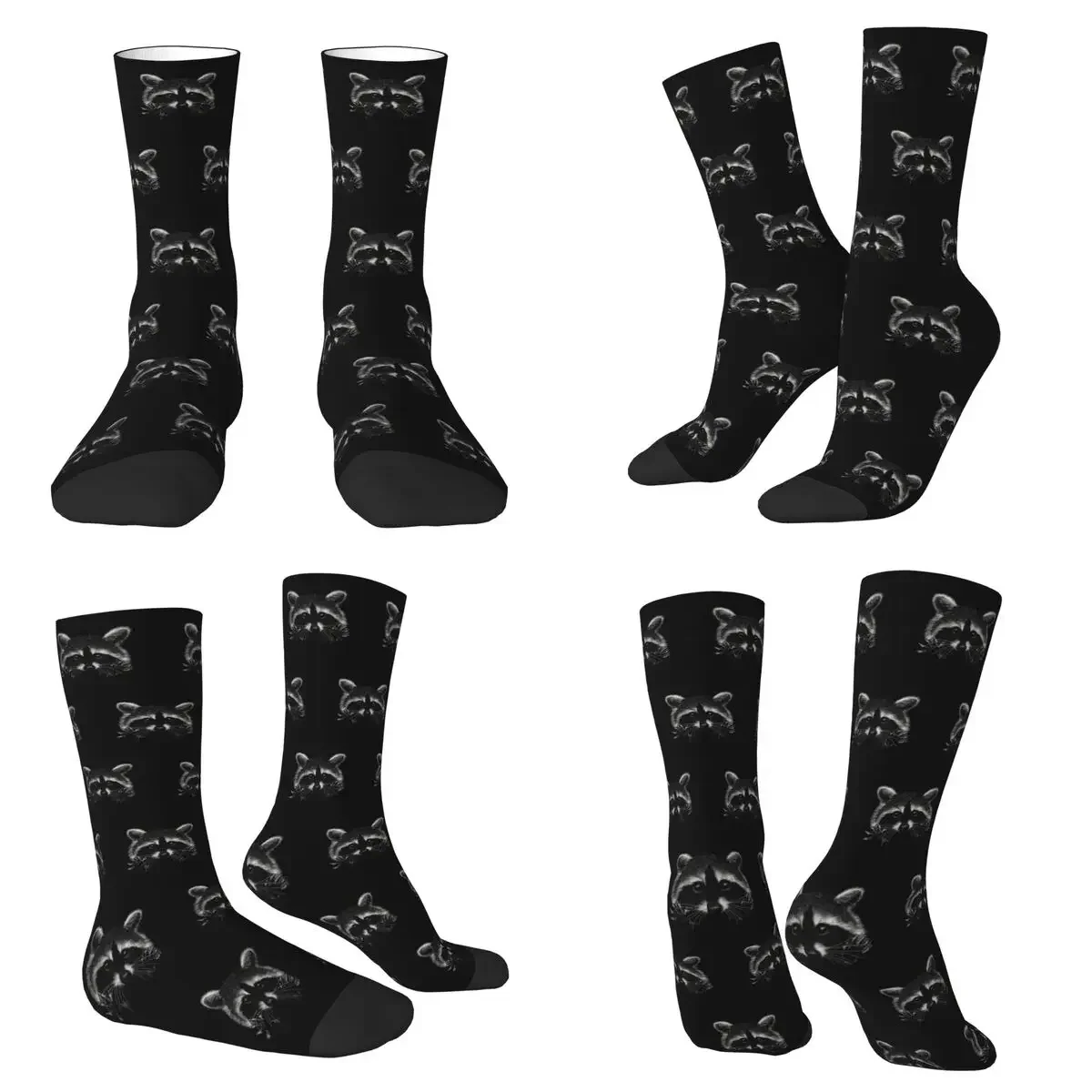 

Носки Racoon Socks Harajuku, впитывающие пот, всесезонные длинные носки унисекс, подарки на День святого Валентина