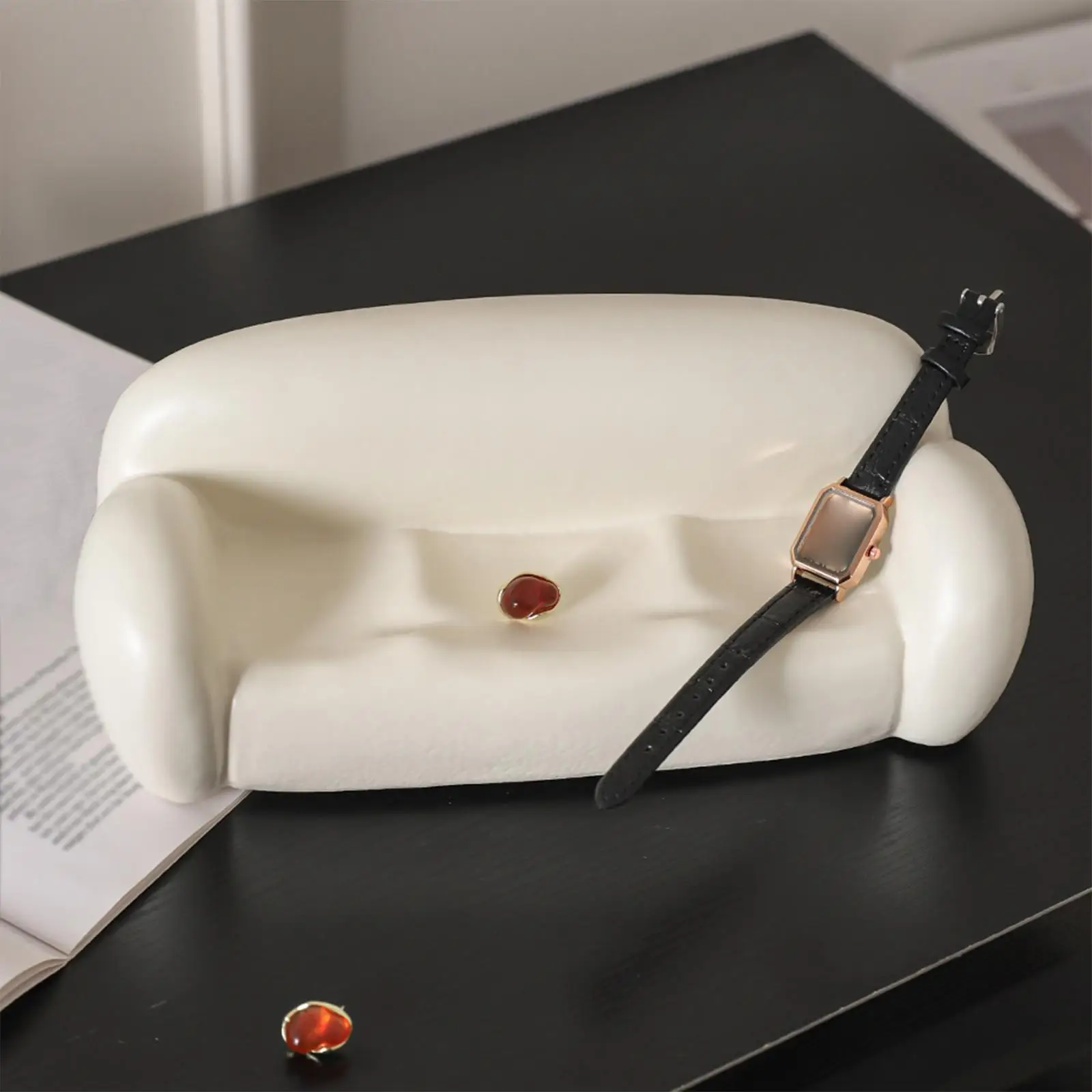 

Ceramic Jewelry Dish Sofa Shaped for Women Jewelry Plate Home Decoration