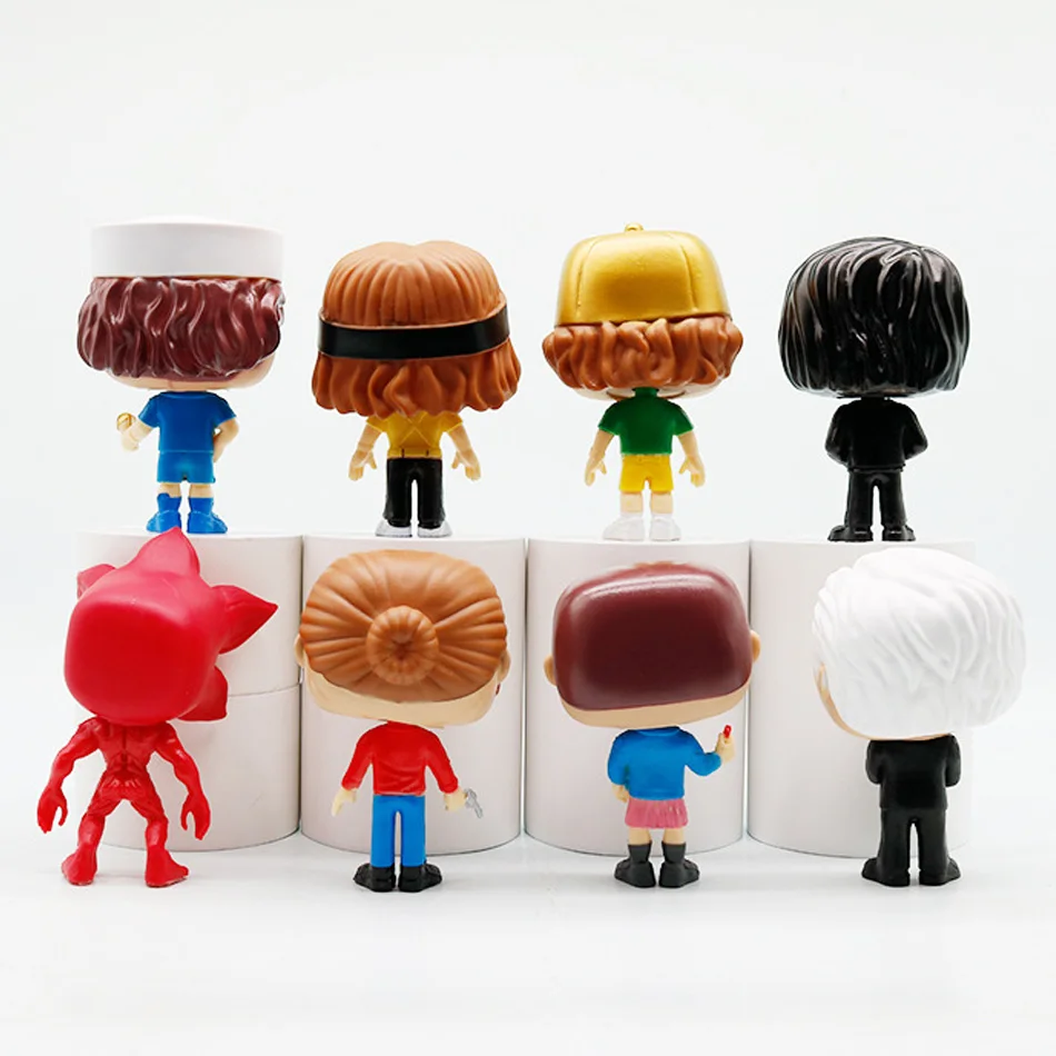 8-16개 Q버전 인기 영화 스트레인저 더스틴 스티브 로빈 6-11CM 액션 피규어 장난감 비닐 인형 수집용 장난감 축제 선물