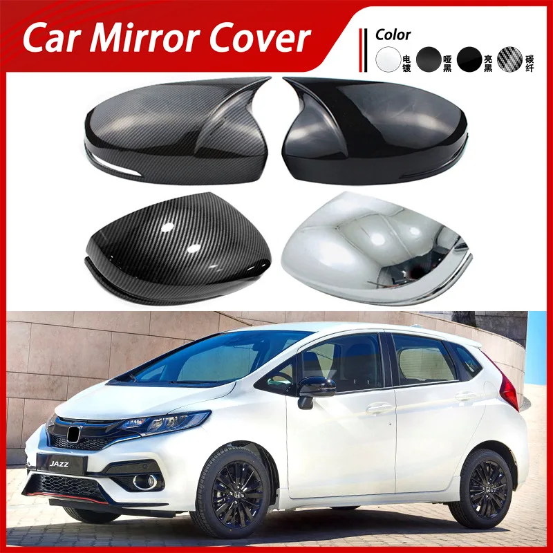 

Suitable for 16-19 Honda Fit Jazz GK rearview mirror cover, reverse mirror shell, carbon fiber patterned reflector cover