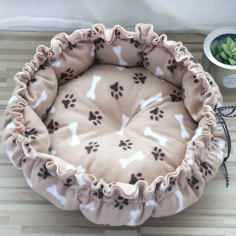 

S/M/L/XL Creative Soft Warm Pet Bed Nest Dual-Use Adjustable Drawstring Pet Nest Bed Pet Cushion for Cats Puppies Pet Supplies