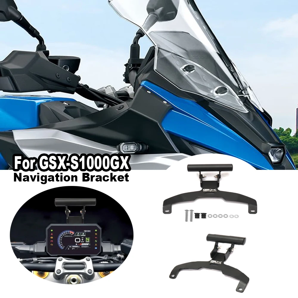 

Motorcycle Windshield GPS Phone Holder Navigation Bracket Windscreen Stand Mounting kit For Suzuki GSX-S1000GX GSX-S1000GX 2024