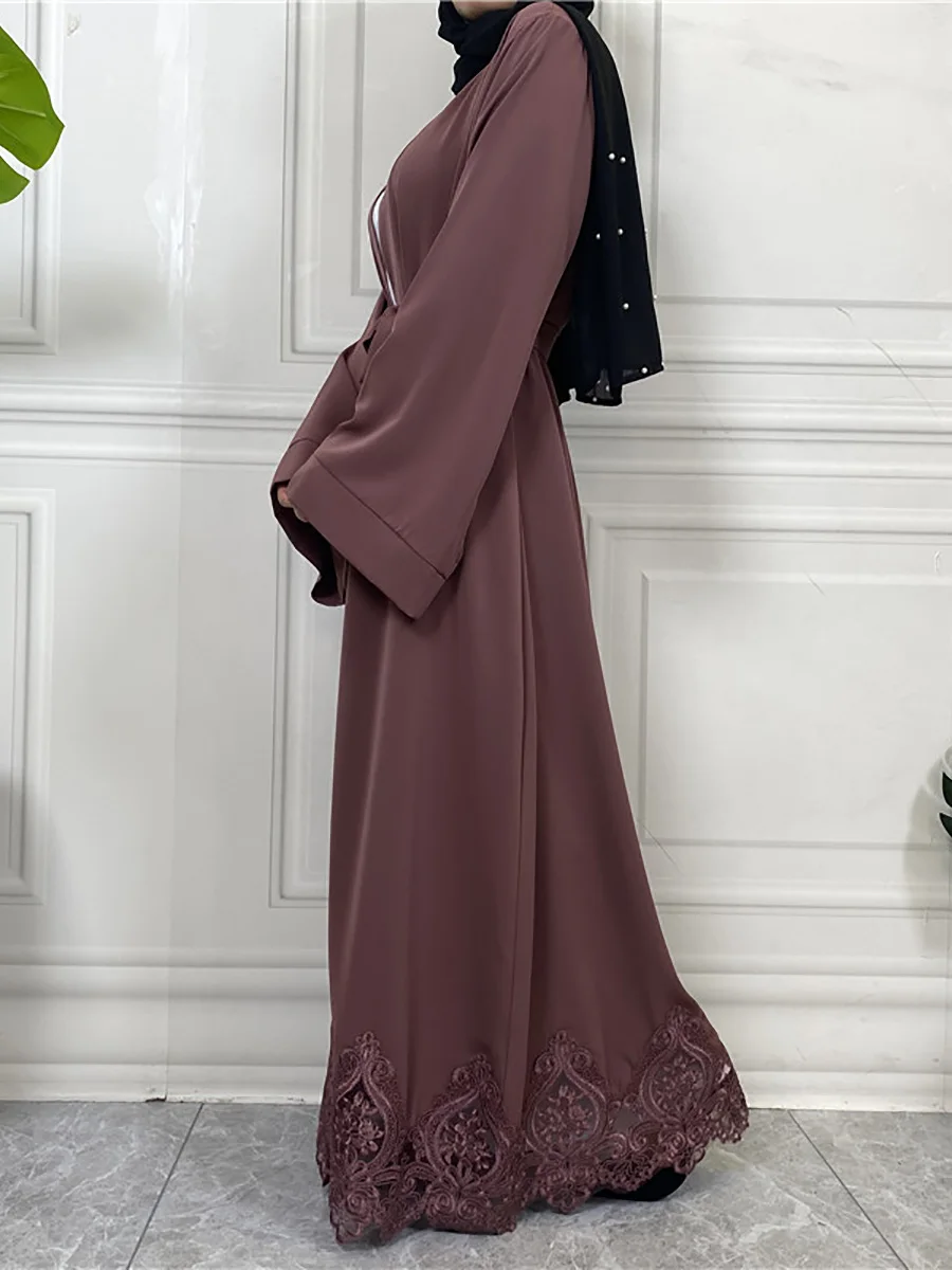 Abaya modesto Ramadan Dubai Robe Femme Musulmane Turchia Caftano Abbigliamento islamico Musulmano per le donne Kimono Caftano Marocain Cardigan