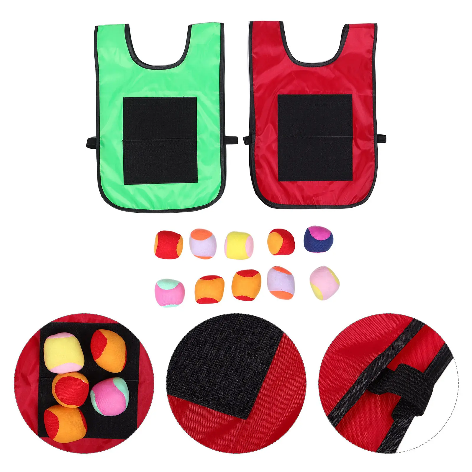 

Sticky Ball Vest Parent Child Interactive Play Outdoor Family Game Soft Comfortable Material Popular Gift Idea