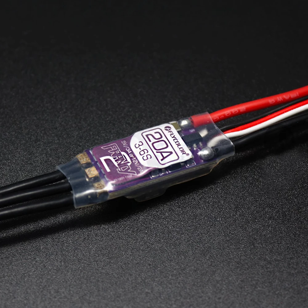FLYCOLOR Бесщеточный ESC 20A 30A 40A 50A BLHELI-32 Dshot Высокопроизводительный MCU 5V/3A 12V/2A Двойной BEC Регулируемый для деталей радиоуправляемых игрушек