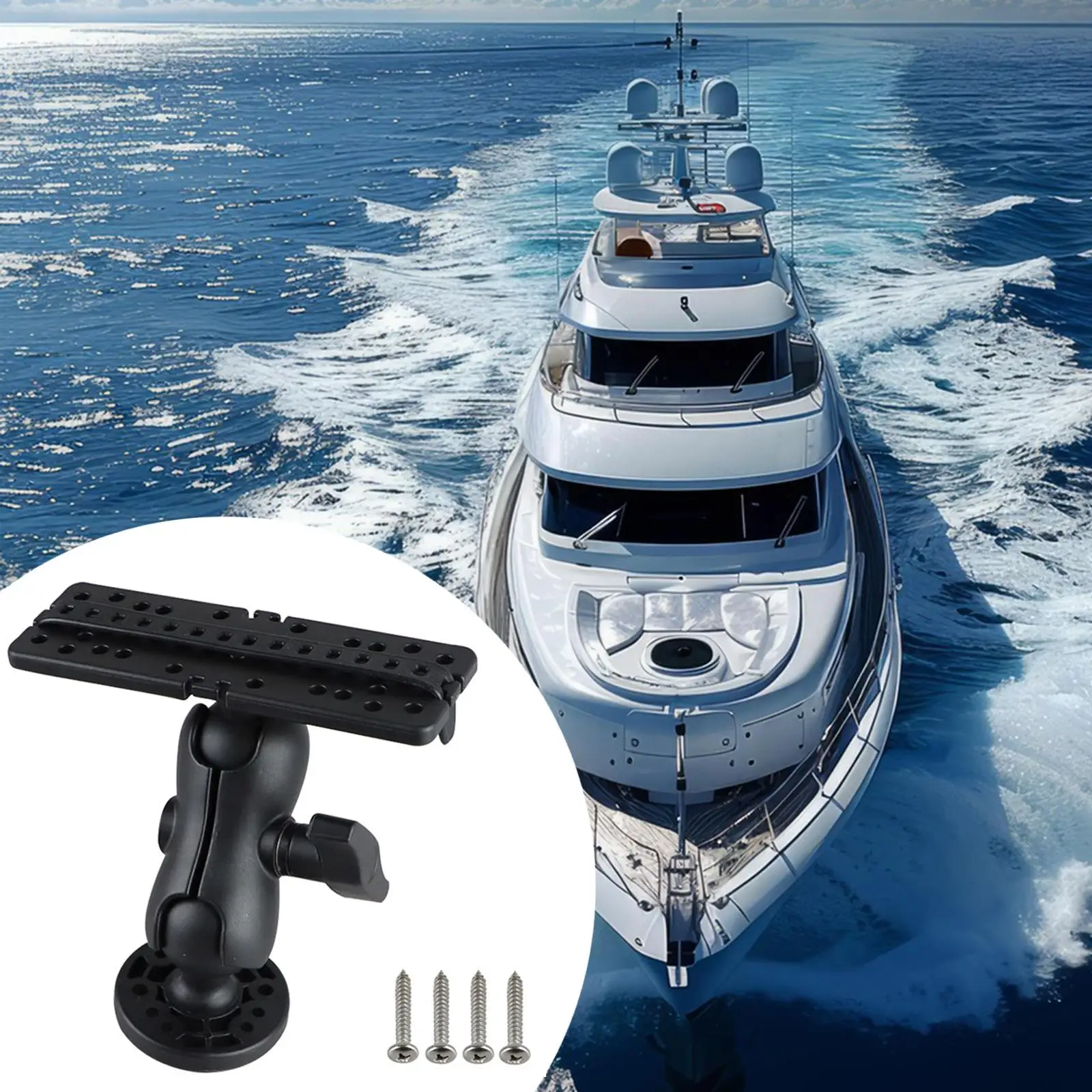 

Fish Finder Swivel Ball Mount Base Fishfinder Holder for Kayak Pontoon Canoe Ball Mount 360 Degree Rotation Fish Finder Holder