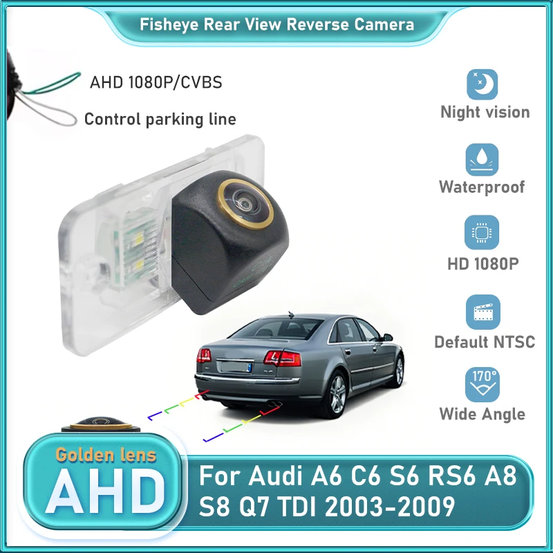 

HD 1080P Автомобильная резервная парковочная камера заднего вида CCD для Audi A6 C6 S6 RS6 A8 S8 2003-2009 Q7 TDI 2007-2009