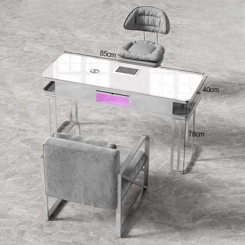 

Dressing Modern Manicure Table Multifunction Japanese Storage Marble Tabletop Nail Tables Reception Salon Furniture Mesas LLMT
