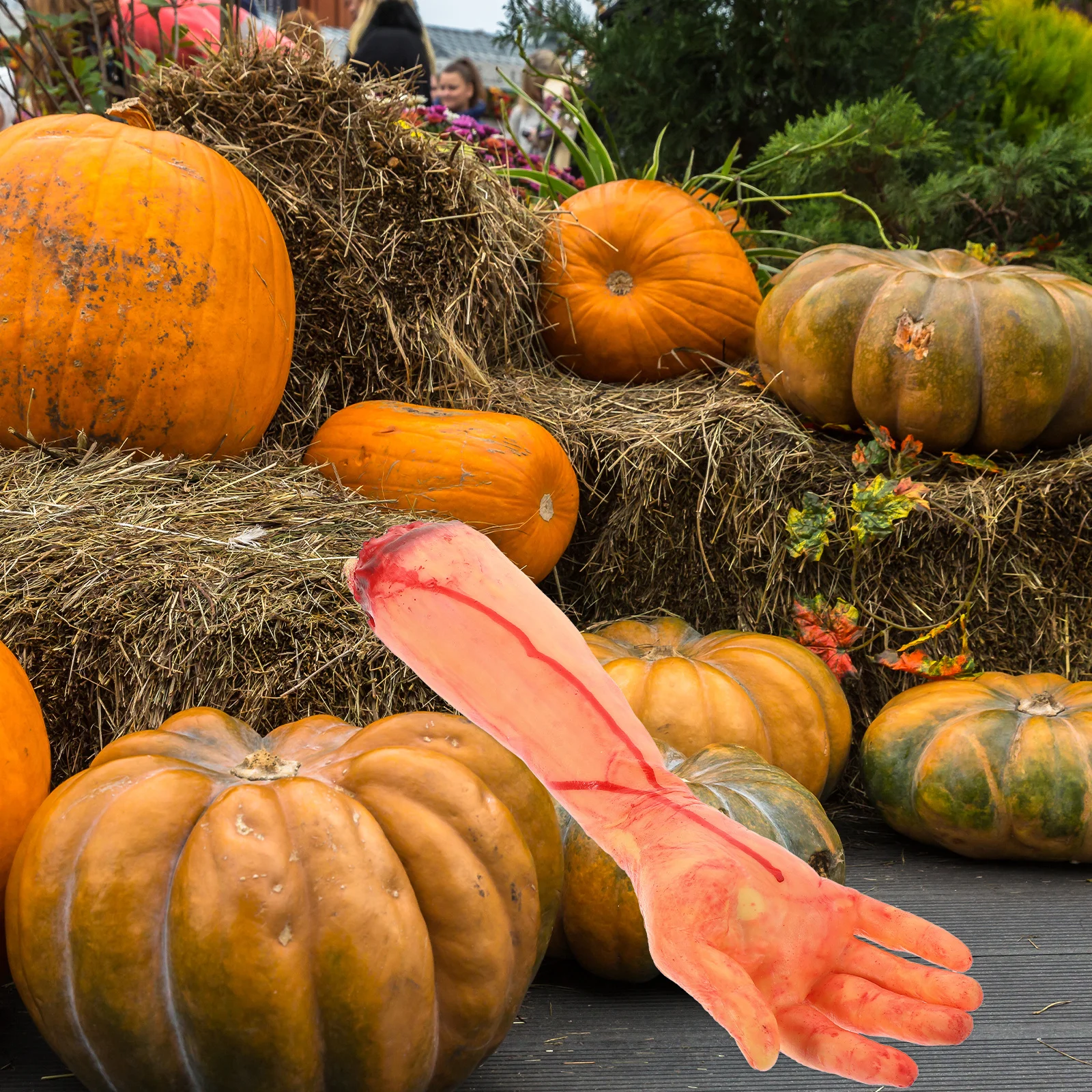 

Хэллоуин сломанная рука реквизит реалистичная поддельная отрубленная рука украшение виниловая страшная вечеринка дом с привидениями поставка сцены преступления