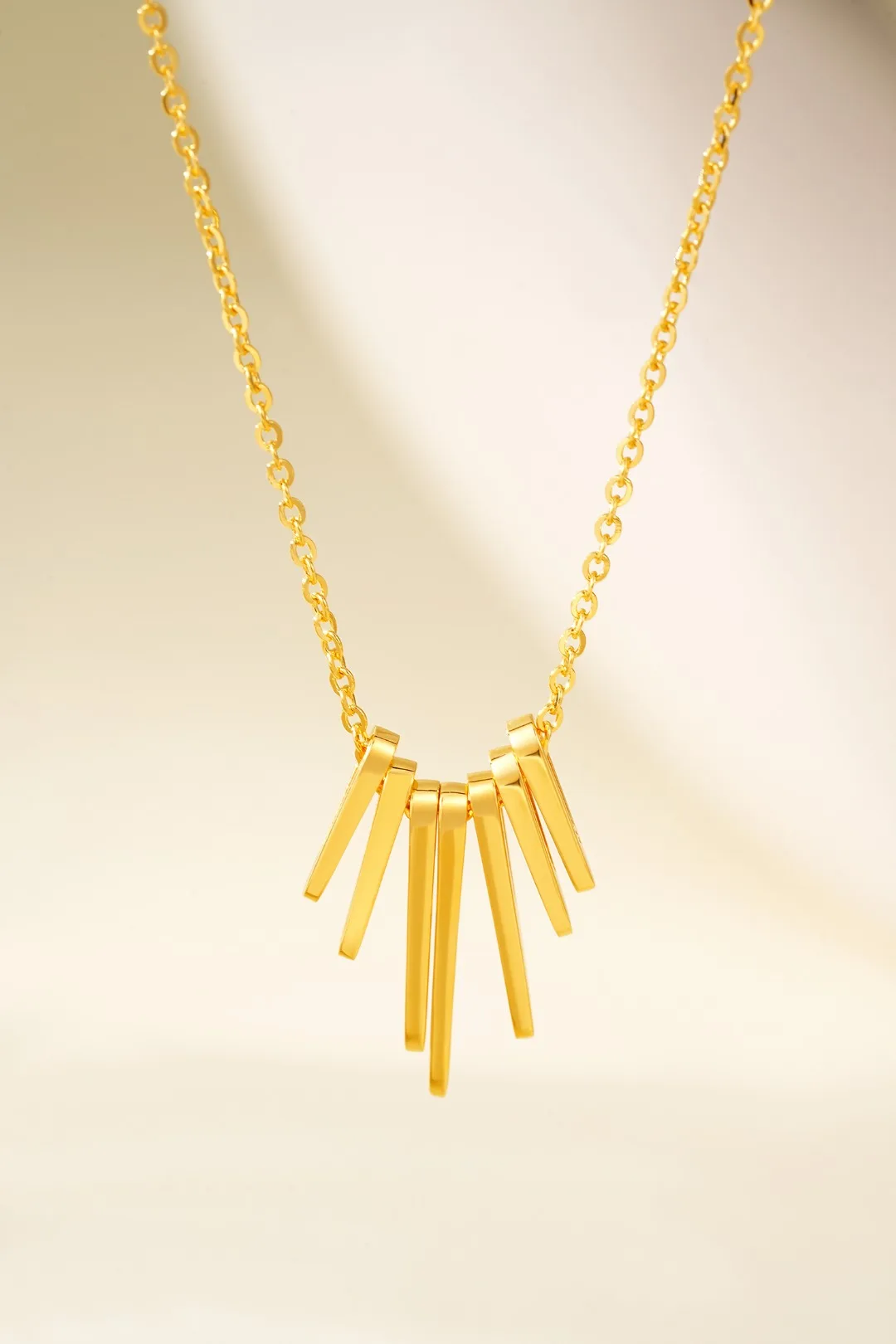 

LIUM GEMS 24k 99.99% Gold Vermeil 925 Sterling Silver Long Tassel Necklace Set, Elegant Layered Chain for Women