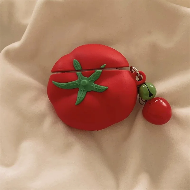 ثلاثية الأبعاد لطيف الكرتون الطماطم سماعة رأس بخاصية البلوتوث الحالات لسوني WF-1000XM5 لينة سيليكون للصدمات اللاسلكية سماعة غطاء Funda كابا